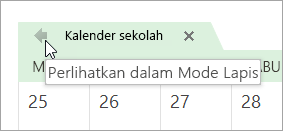 Klik panah Tampilkan dalam Mode Overlay