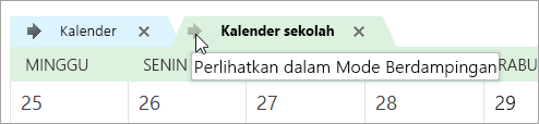 Klik panah Tampilkan dalam Mode Berdampingan