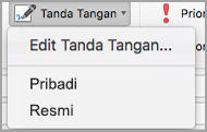 Menu Tanda Tangan