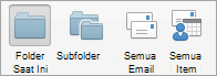 Memperlihatkan opsi pencarian Email
