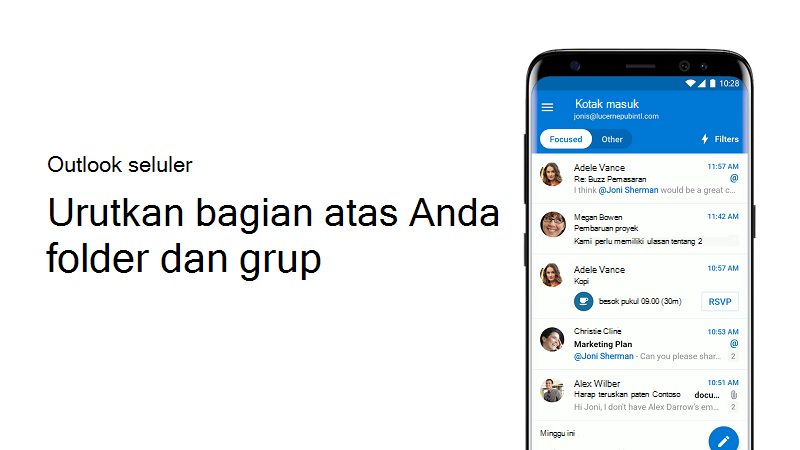 Gambar mini untuk folder Favorit dan grup video