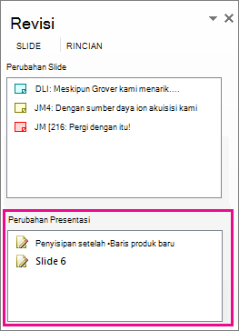 Perubahan Presentasi