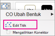 Tombol Titik Edit pada menu Edit Bentuk