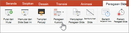 Tombol Putar peragaan kustom