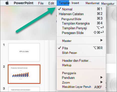 Menu Tampilan di PowerPoint