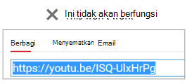 Jika kode semat Anda dimulai dengan http, video Anda tidak akan berhasil disematkan.
