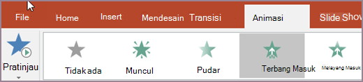 Memilih animasi