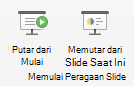 Putar peragaan slide Anda dari awal atau dari slide saat ini.