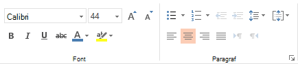 Opsi font, paragraf, dan perataan di PowerPoint Online