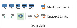Image of the Split Task button on the Task tab.