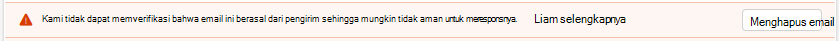 Kami tidak dapat memverifikasi bahwa email ini berasal dari pengirim sehingga mungkin tidak aman untuk meresponsnya.