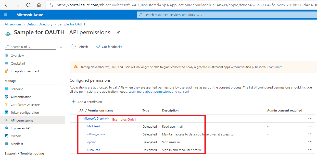 Azure Lingkup Izin Aplikasi Direktori Aktif