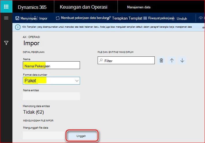 Gambar ini memperlihatkan cara menyetel fungsionalitas Pesan Elektronik.