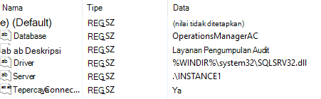Subkey OpsMgrAC