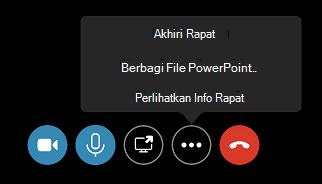 Perintah Akhiri Rapat di menu Opsi Lainnya (...)
