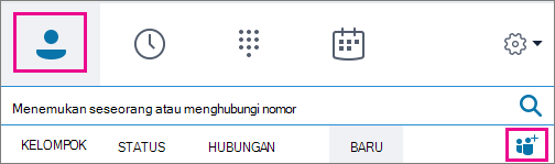 Pilih Ikon > Kontak tambahkan kontak.