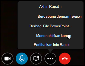 Contoh cara menonaktifkan atau mengaktifkan konten rapat