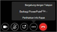 Cuplikan layar memperlihatkan tombol Opsi Lainnya