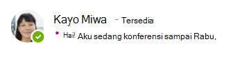 Pesan kehadiran untuk Kayo