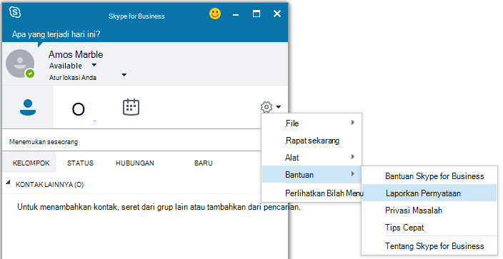 Pilih Laporkan Masalah