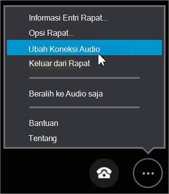 Klik Ubah Koneksi Audio