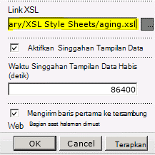 Link file XSL ditempelkan di