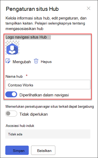cuplikan layar nama logo navigasi hubsite