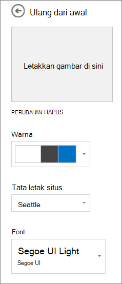 Mengkustomisasi tema yang dipilih