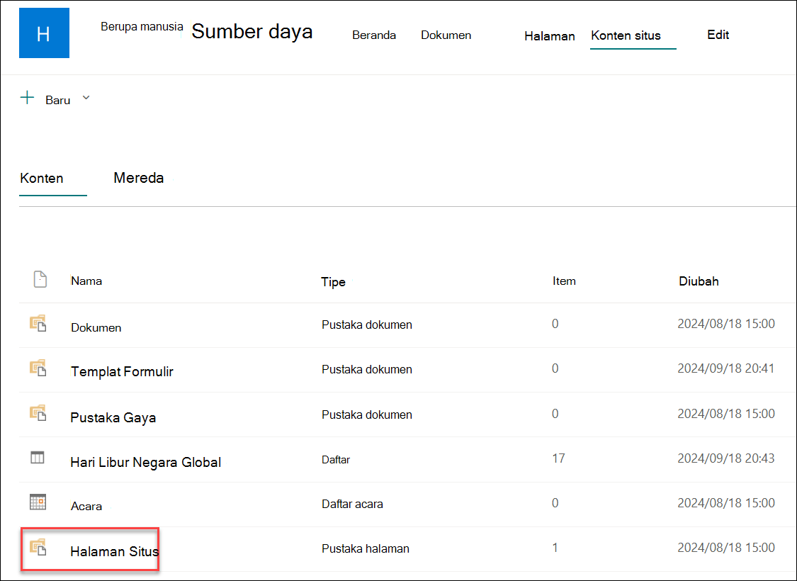 cuplikan layar halaman situs