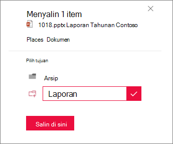 Ketikkan nama folder baru