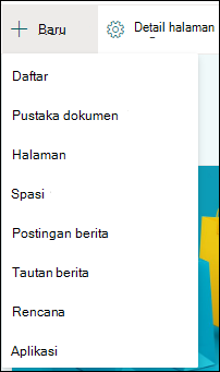 Menambahkan item baru ke situs SharePoint