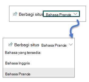 Menu menurun bahasa