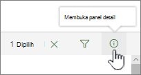 Membuka tombol panel detail disorot