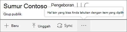 Menu Pustaka Dokumen SharePoint Onine