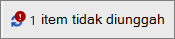 Bidang status memperlihatkan unggahan yang gagal
