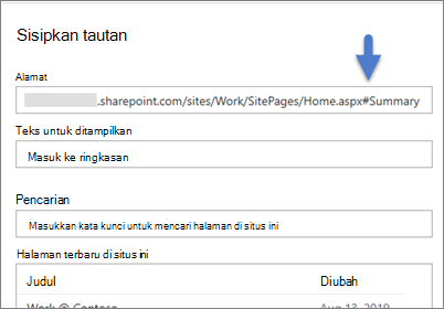 Contoh link dengan bookmark