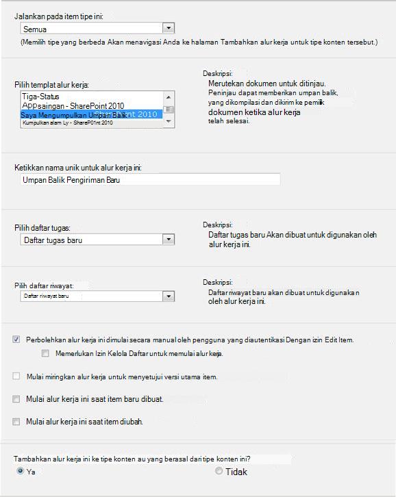 Halaman pertama formulir inisiasi