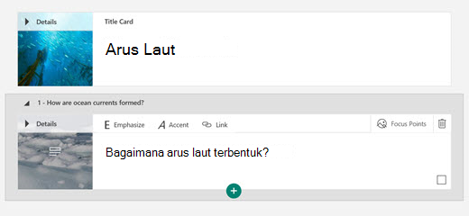 Menambahkan judul ke bagian
