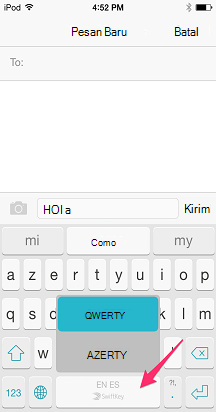 tata letak keyboard yang berbeda