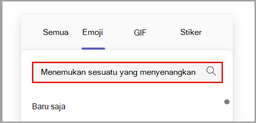 Cari semua opsi emoji.