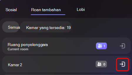 Cuplikan layar memperlihatkan bagaimana penyelenggara dapat mengubah ruang dalam acara imersif.