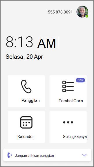 Beranda kunci saluran telepon Teams