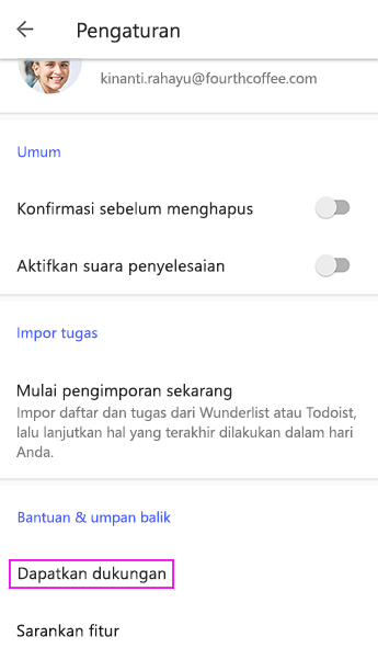 Ketuk Dapatkan Dukungan