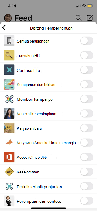 Dorong pengaturan profil seluler Anda