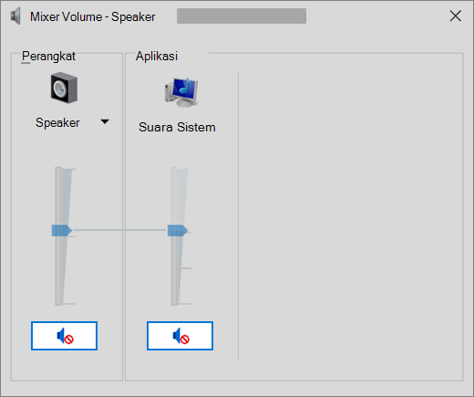 Mixer volume dengan kontrol volume yang dibisukan