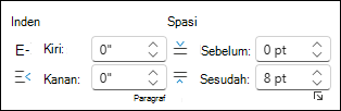 Mengubah Inden dan Penspasian di Word untuk web