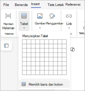 Memilih baris dan kolom