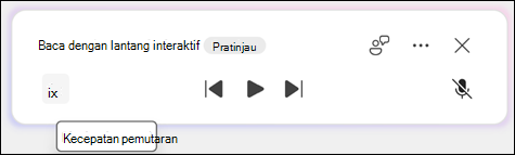 Pilih kecepatan membaca.