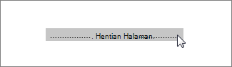 Gambar Hentian Halaman yang dipilih di Word Web App