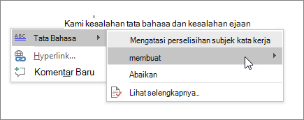 contoh Tata Bahasa & Ejaan Office 365